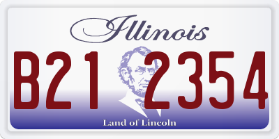 IL license plate B212354
