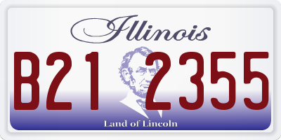 IL license plate B212355