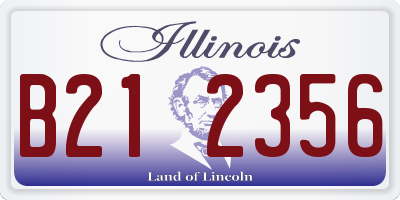 IL license plate B212356
