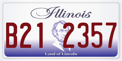 IL license plate B212357