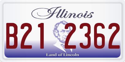IL license plate B212362