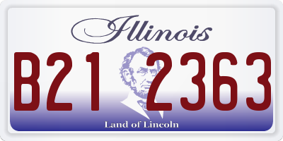 IL license plate B212363