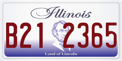 IL license plate B212365