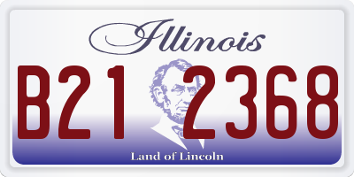 IL license plate B212368