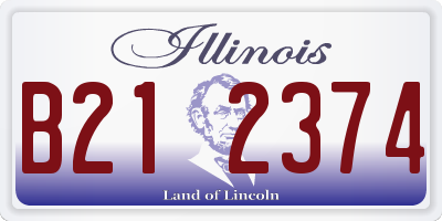 IL license plate B212374