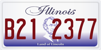 IL license plate B212377