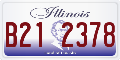IL license plate B212378