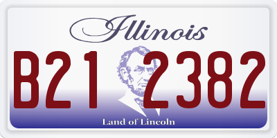 IL license plate B212382