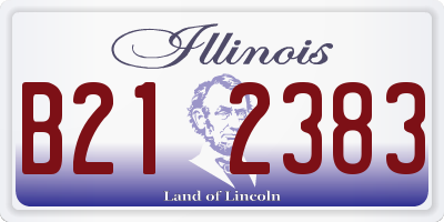IL license plate B212383
