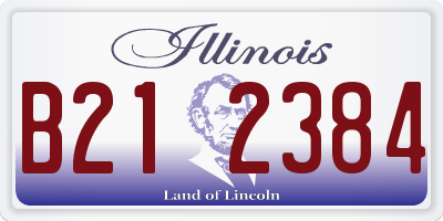 IL license plate B212384