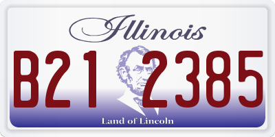 IL license plate B212385