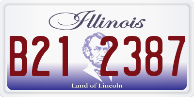 IL license plate B212387