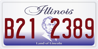 IL license plate B212389