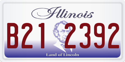 IL license plate B212392