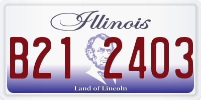 IL license plate B212403