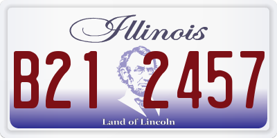 IL license plate B212457