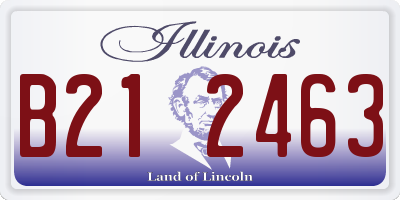 IL license plate B212463