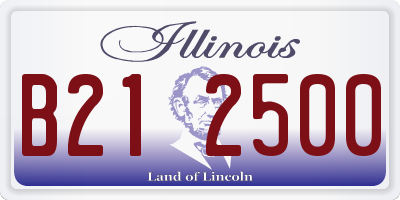 IL license plate B212500