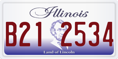 IL license plate B212534