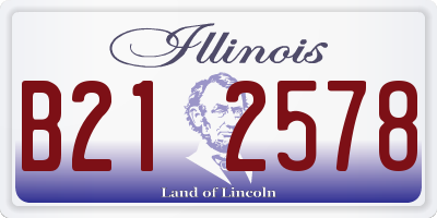 IL license plate B212578