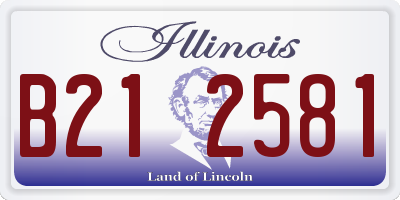 IL license plate B212581
