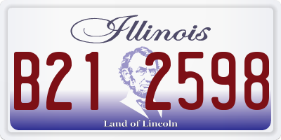 IL license plate B212598