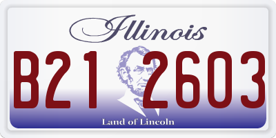 IL license plate B212603