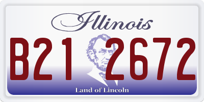 IL license plate B212672