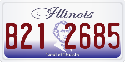 IL license plate B212685