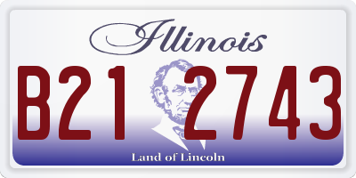 IL license plate B212743