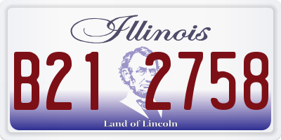 IL license plate B212758