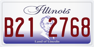 IL license plate B212768