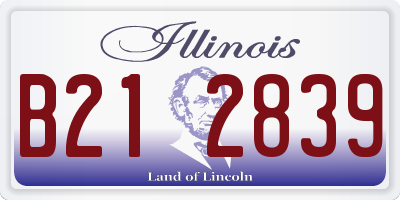 IL license plate B212839