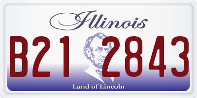 IL license plate B212843