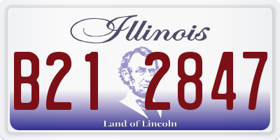 IL license plate B212847