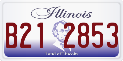 IL license plate B212853