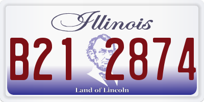 IL license plate B212874