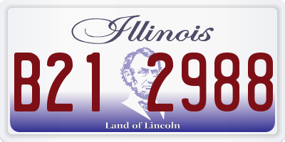 IL license plate B212988