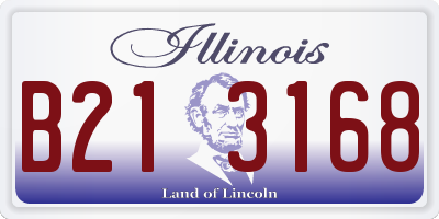 IL license plate B213168