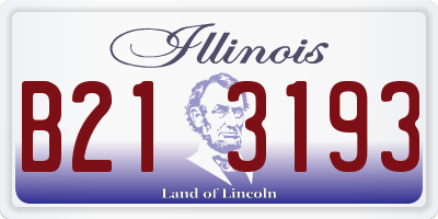 IL license plate B213193