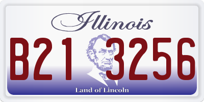 IL license plate B213256