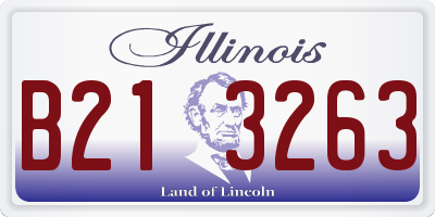 IL license plate B213263