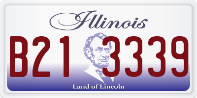 IL license plate B213339