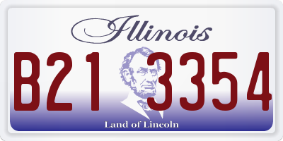 IL license plate B213354