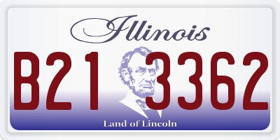 IL license plate B213362