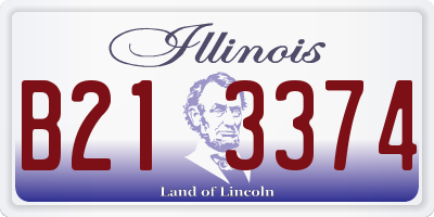 IL license plate B213374