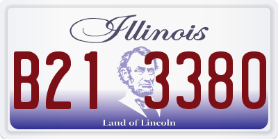 IL license plate B213380