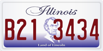 IL license plate B213434