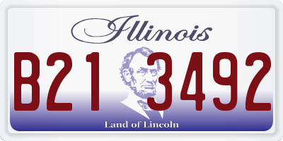 IL license plate B213492