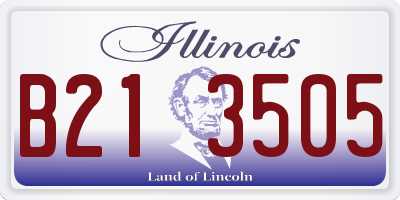 IL license plate B213505